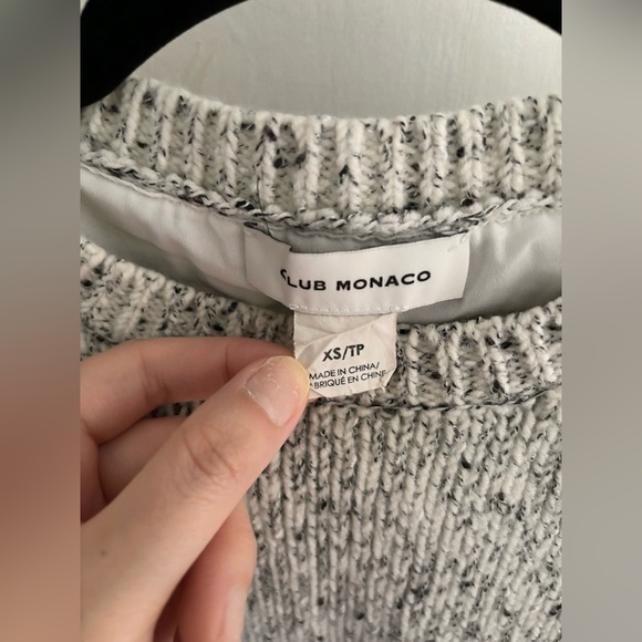 Club Monaco Kaelane Mixed Media Pullover Sweater - Picture 4 of 6